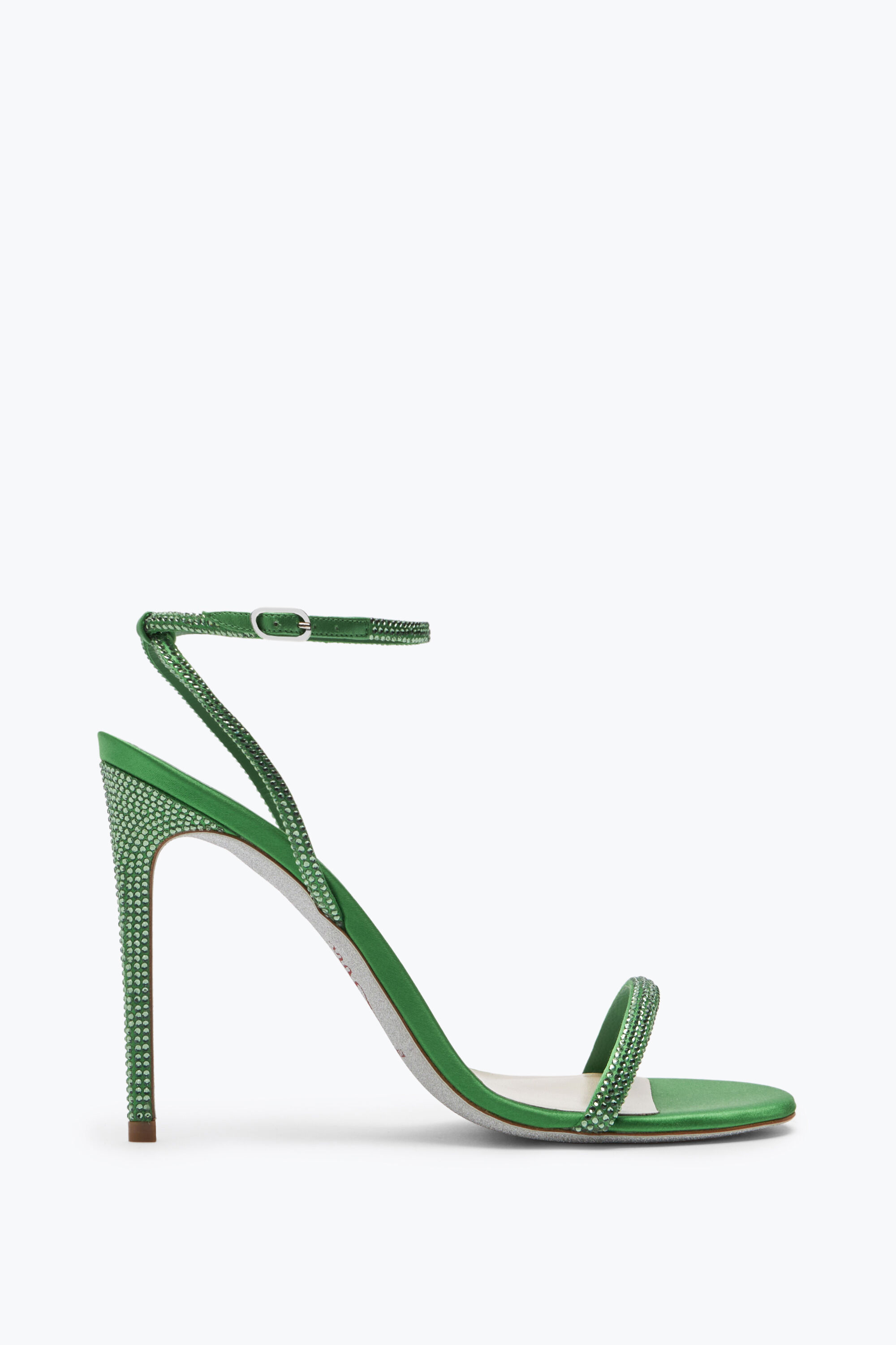 Jeweled Ellabrita Crystal Green Sandal 105 | Rene Caovilla®