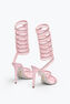 SUPER CHANDELIER POWDER PINK SANDAL 105
