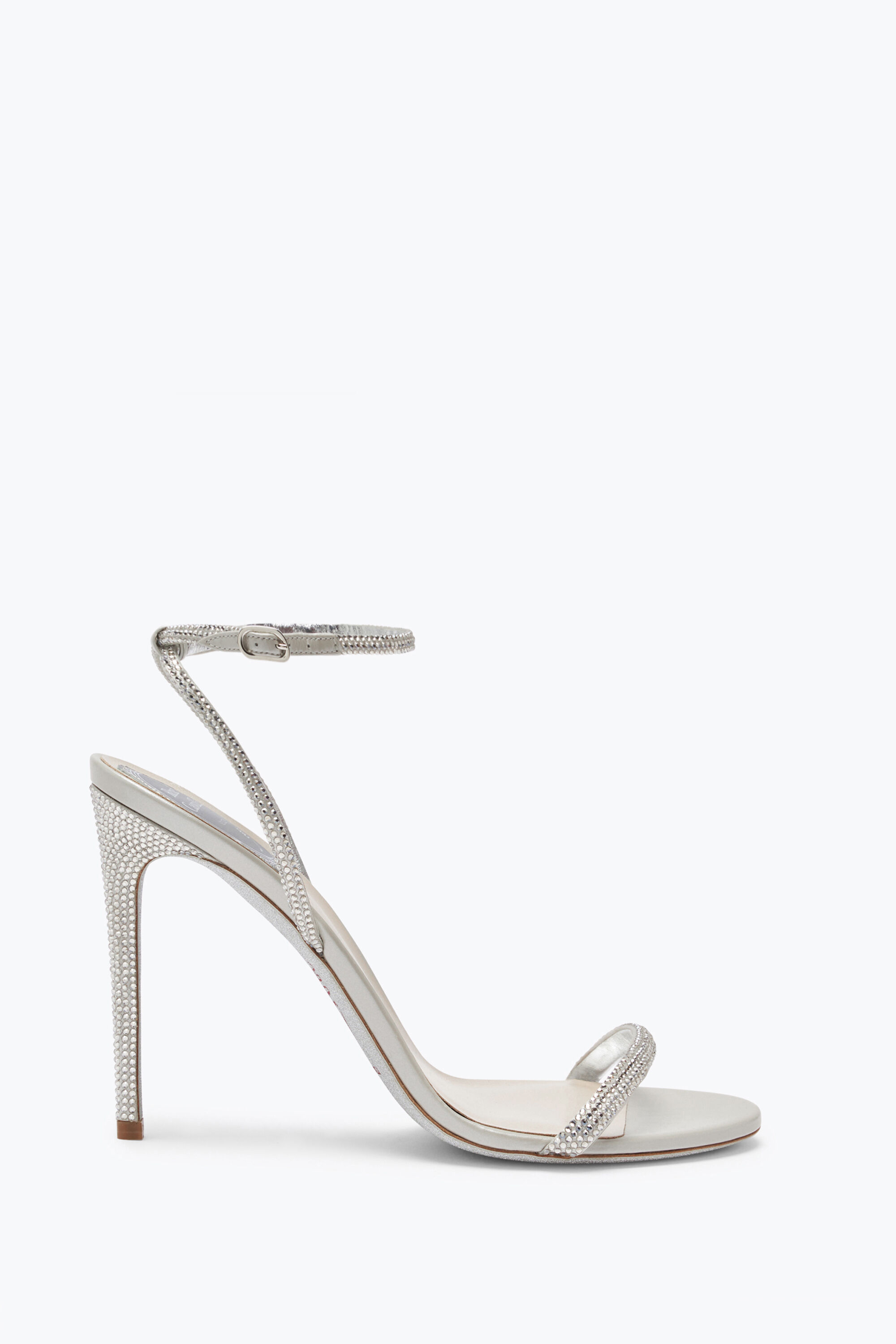 Jeweled Ellabrita Crystal Silver Sandal 80 Rene Caovilla