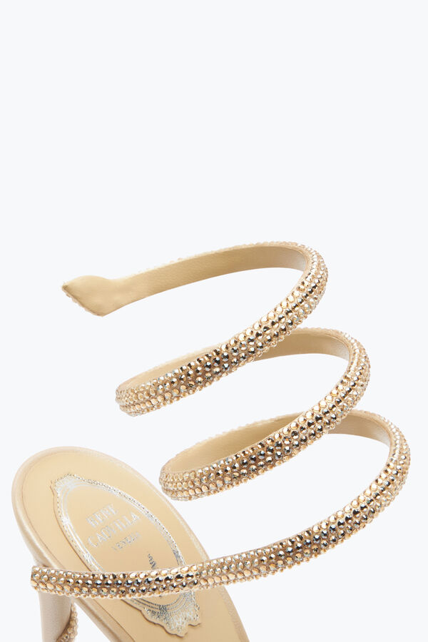 MARGOT CHAMPAGNE PLATFORM SANDAL 120