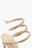 MARGOT CHAMPAGNE PLATFORM SANDAL 120