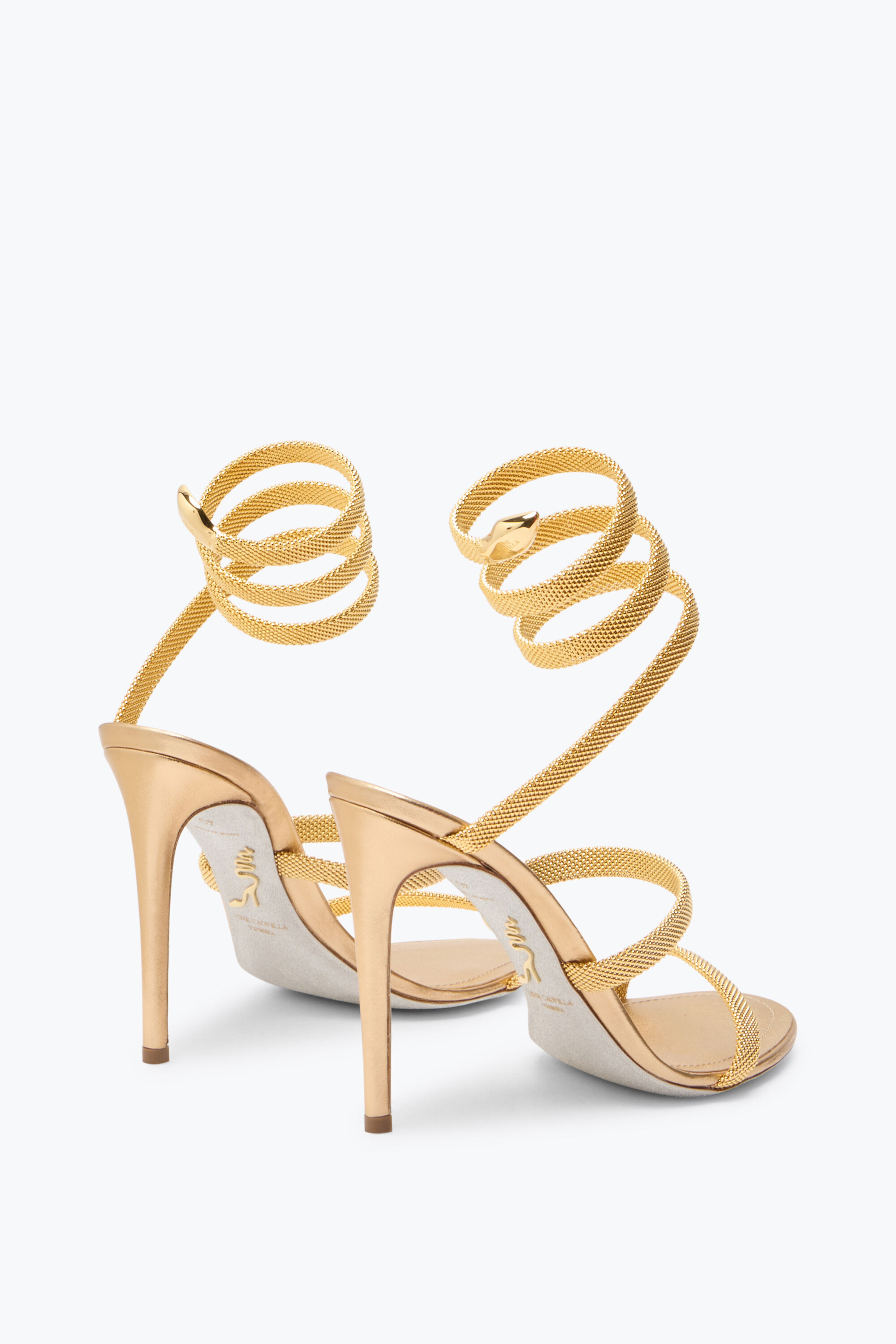 Jeweled Trigold Cleo Gold Sandal 105 | Rene Caovilla®