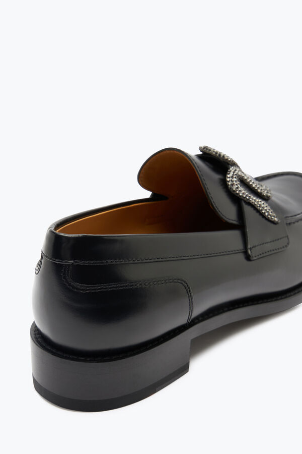 Morgana Black Loafer With Black Matte Crystal 20