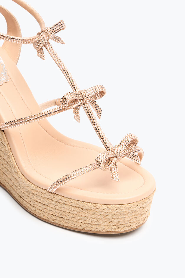 CATERINA POWDER PINK WEDGE SANDAL 120