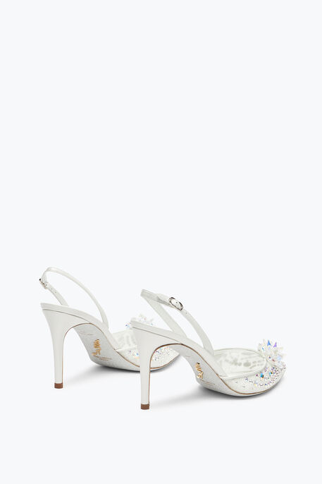 Cinderella Slingback 80 in Weiß