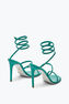 Cleo Emerald Green Sandal With Crystals 105