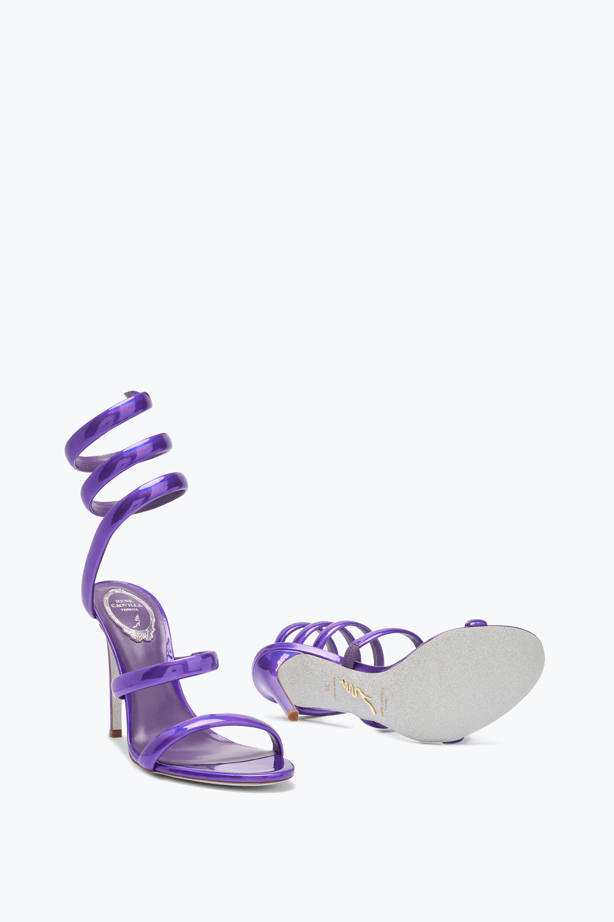 Purple sandals on sale for debut