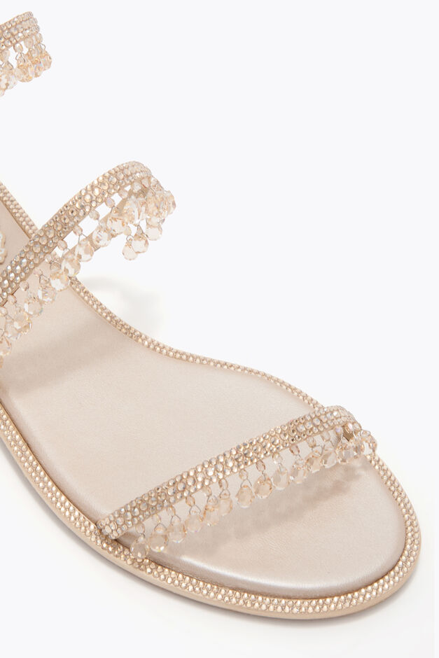 CHANDELIER GOLD FLAT SANDAL 10