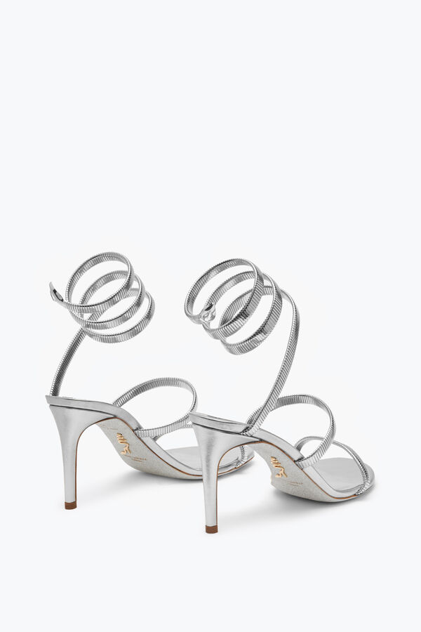 JUNIPER METALLIC SILVER SANDAL 80