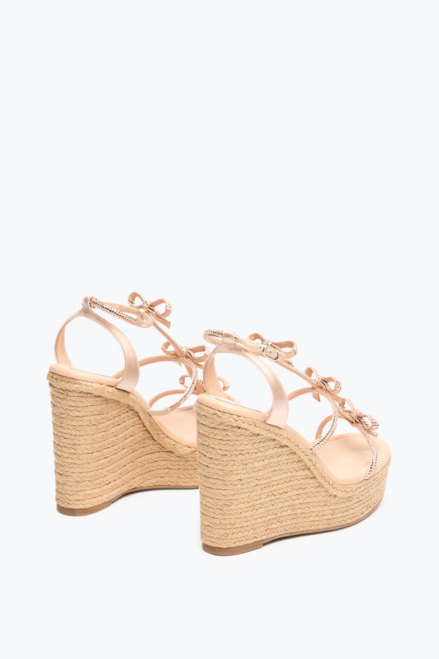 CATERINA POWDER PINK WEDGE SANDAL 120