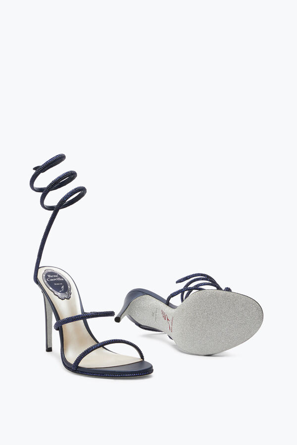 Sandale Bleu Fonc&eacute; Avec Cristaux Cleo 105
