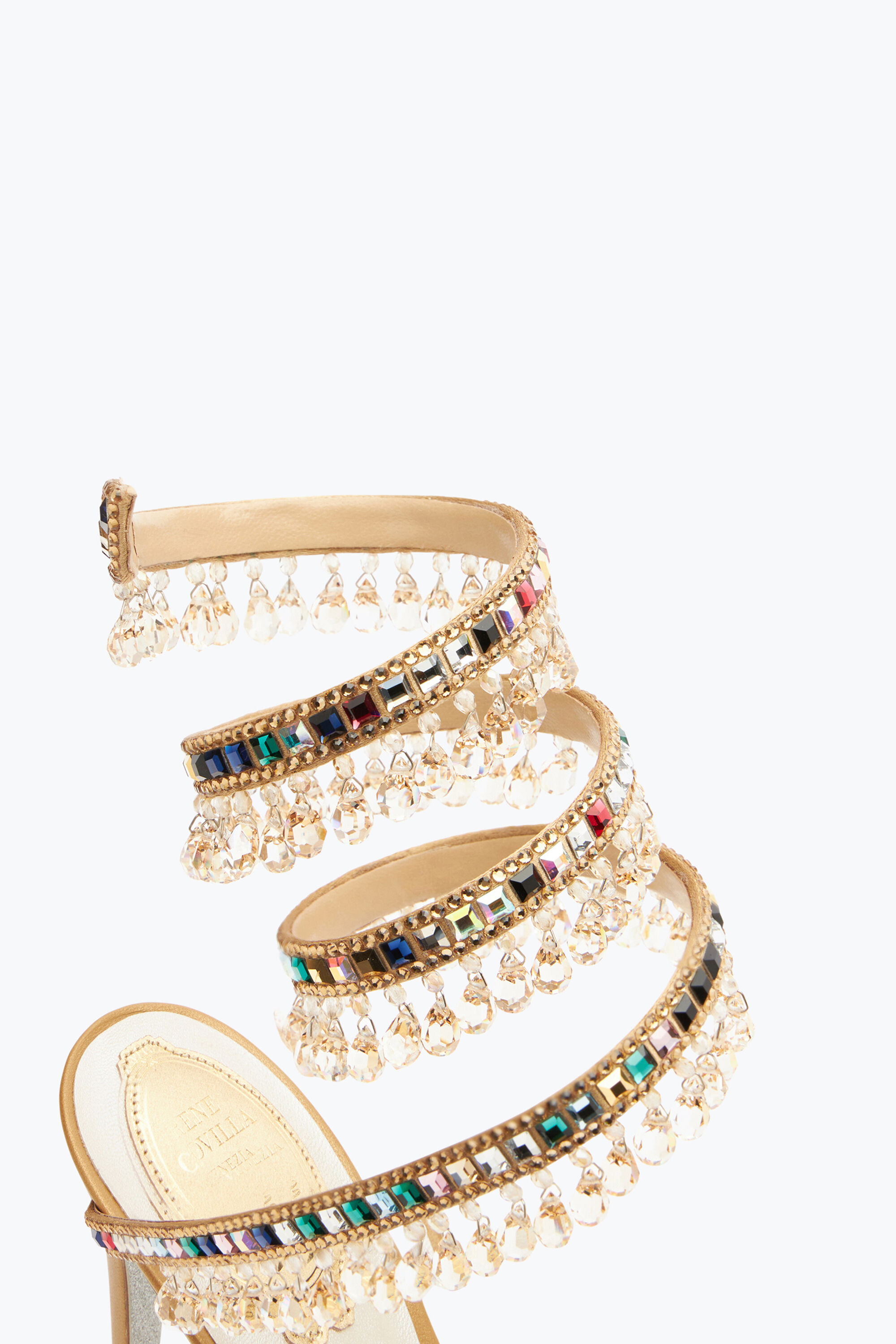 Jeweled sandals with crystals and gems | Rene Caovilla®