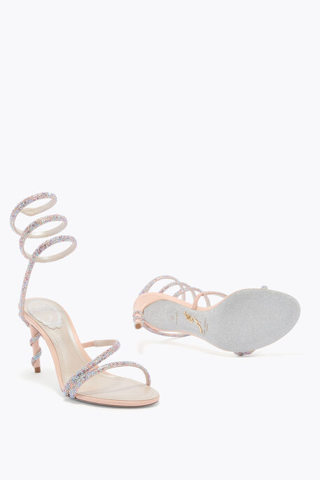 MARGOT PINK SANDAL WITH MULTICOLORED CRYSTALS 80