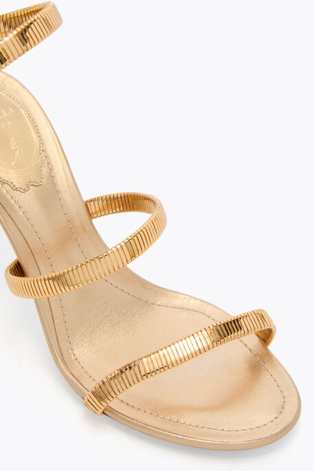 GOLD LAMB/GOLD METAL SNAKE SANDAL
