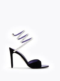 SPARK SANDAL IN PURPLE VELVET 105