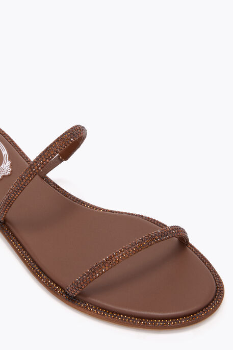 CLEO BROWN FLAT SANDAL 10