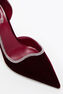 ONDA BURGUNDY VELVET PUMP 100