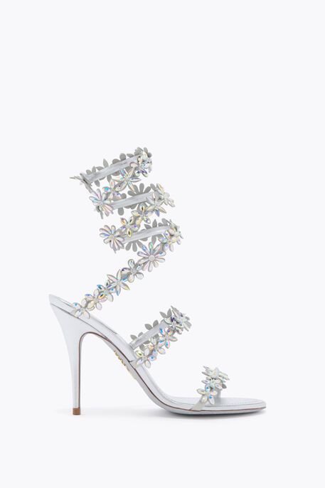 EVA METALLIC SILVER SANDAL 100