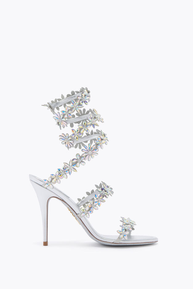 EVA METALLIC SILVER SANDAL 100
