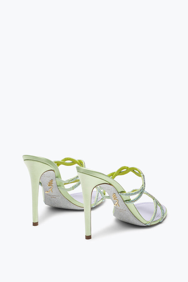 SANDALE MULE BRAID CITRON VERT 105