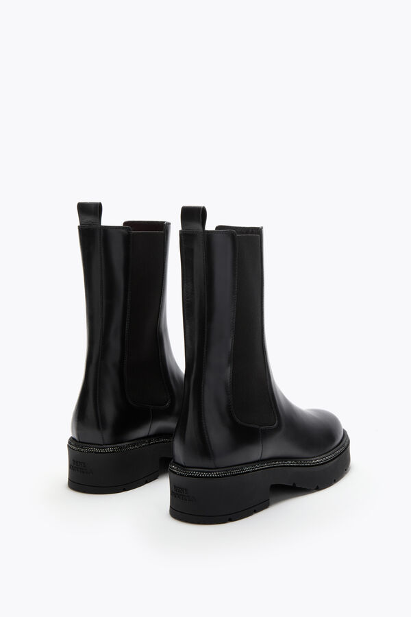BIKA BLACK ANKLE BOOT WITH CRYSTALS 50