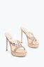 GIULIENNE NUDE MULE SANDAL WITH PLATFORM 130