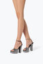HELSA BLACK PLATFORM SANDAL WITH CRYSTALS 140
