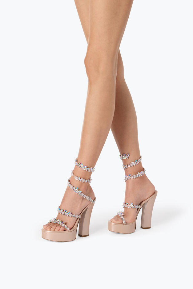 EDEN NUDE PLATFORM SANDAL 140