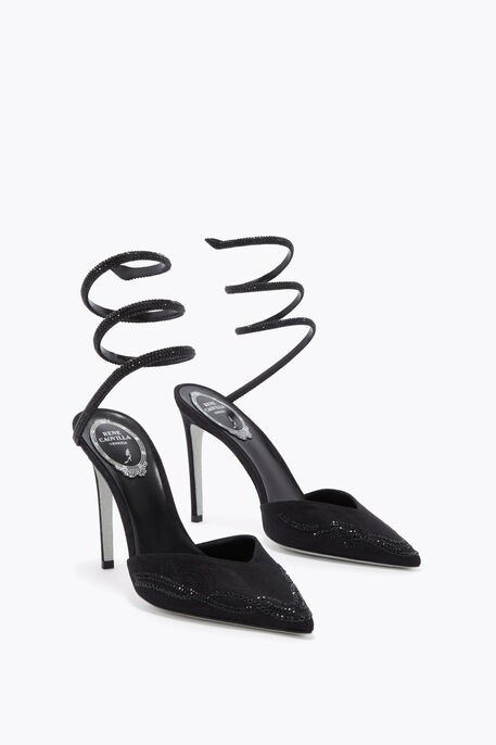 ESCARPIN CLEO NOIR DAMASS&Eacute; 105