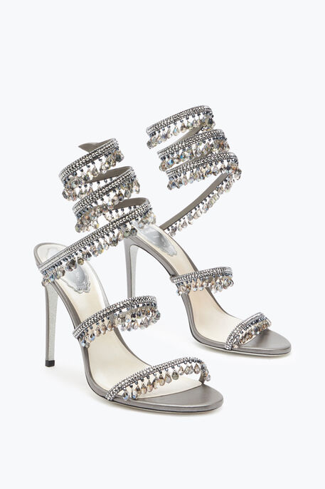 Chandelier Crystal Pearl Gray Sandal 105 Chandelier Crystal Pearl Gray Sandal 105