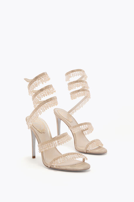 CHANDELIER SANDAL IN SAND DAMASK 105