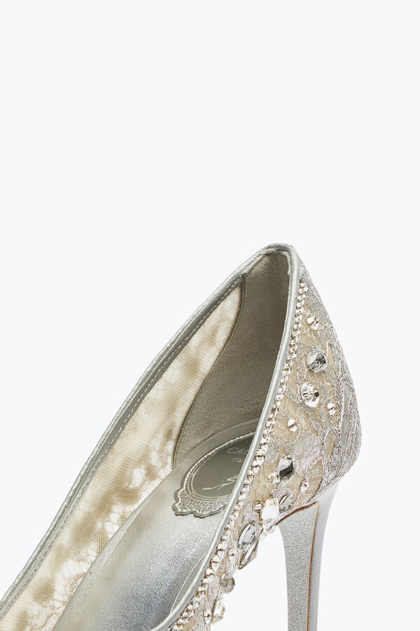Zapato De Sal&oacute;n Cinderella Plateado 80
