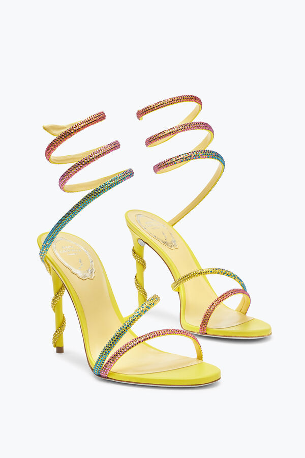 Margot Yellow Sandal With Degrad&eacute; Crystals 105