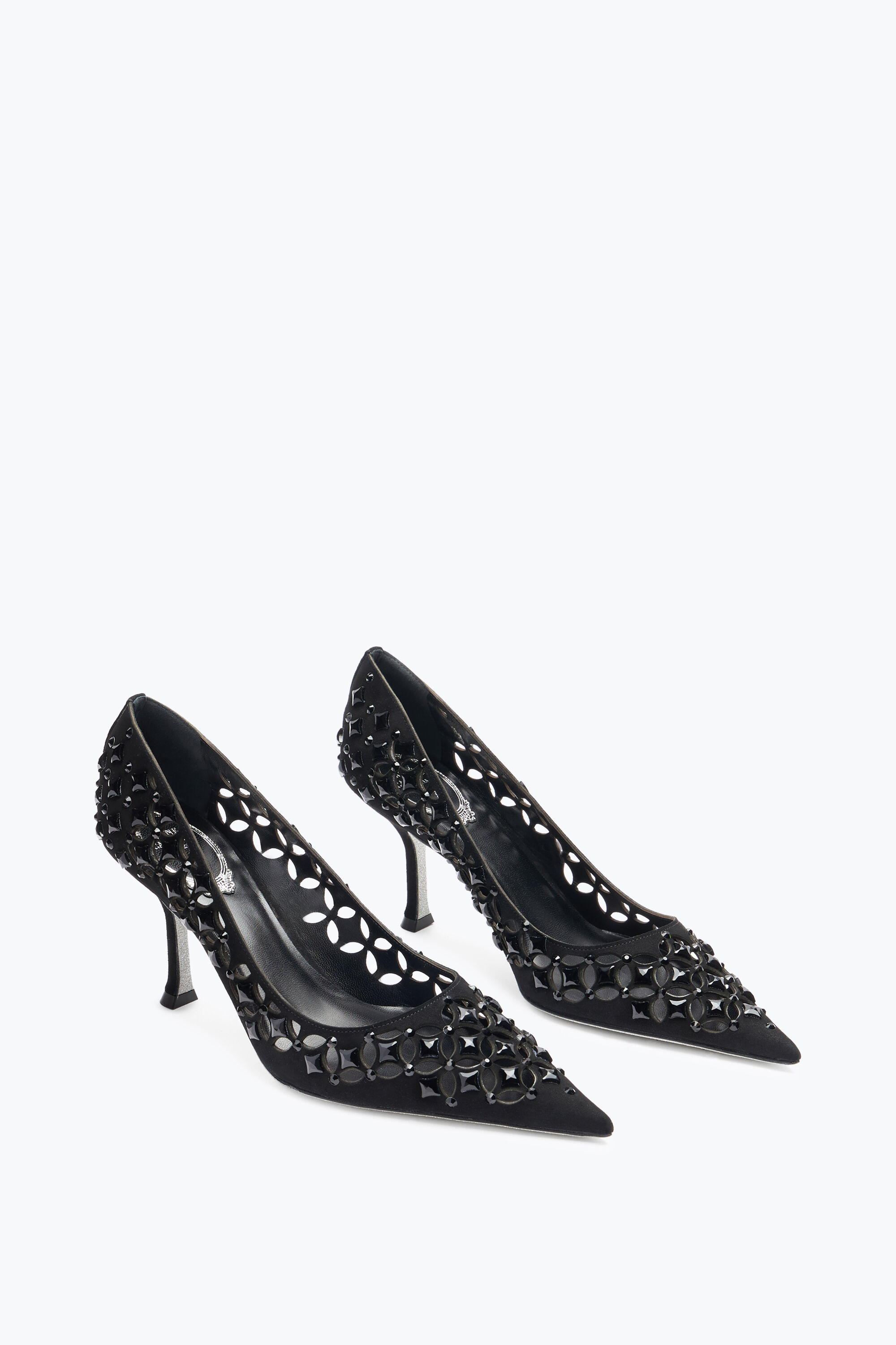 Escarpin noir daim pointu outlet