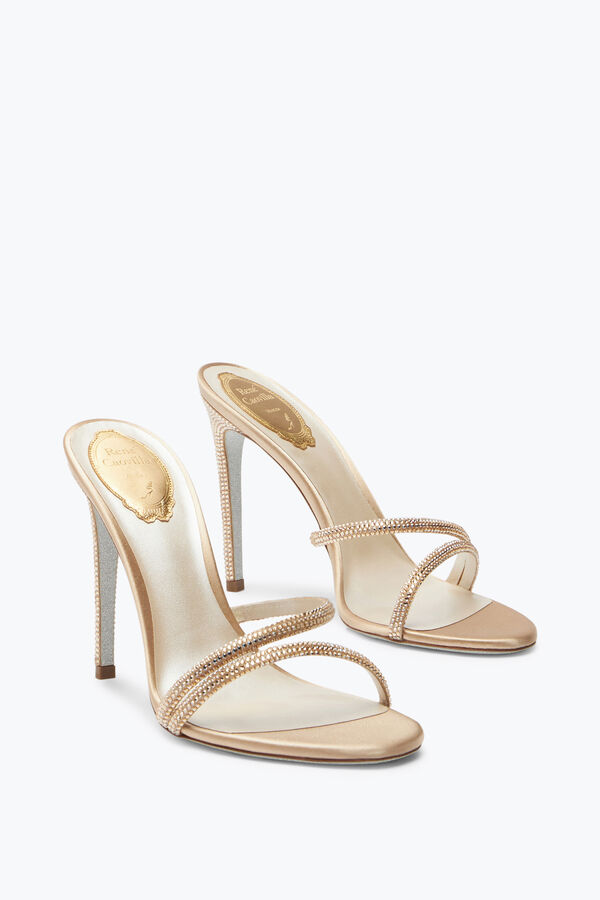 Irina Crystal Champagne Mule 105