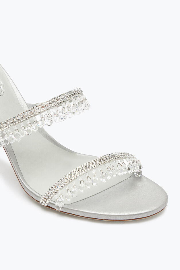 Chandelier Pearl Gray Slider Sandal 80 Chandelier Pearl Gray Slider Sandal 80