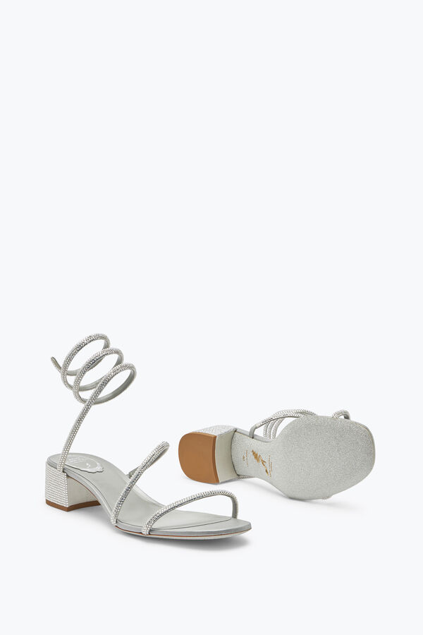 Sandalo Cleo Grigio Con Cristalli 35