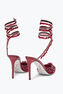 Zapato De Salón Chandelier Rojo Rubí Con Cristales 100