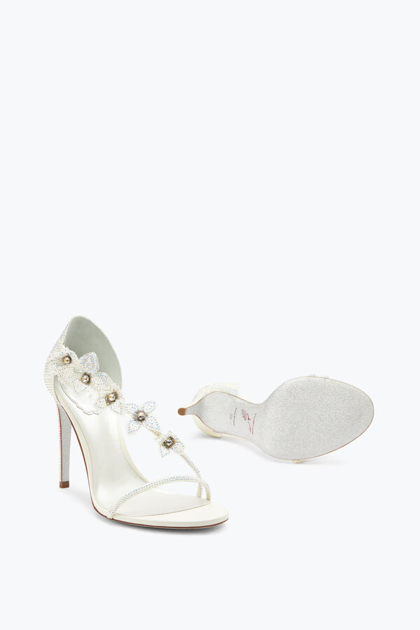 Floriane Crystal Ivory Sandal 105