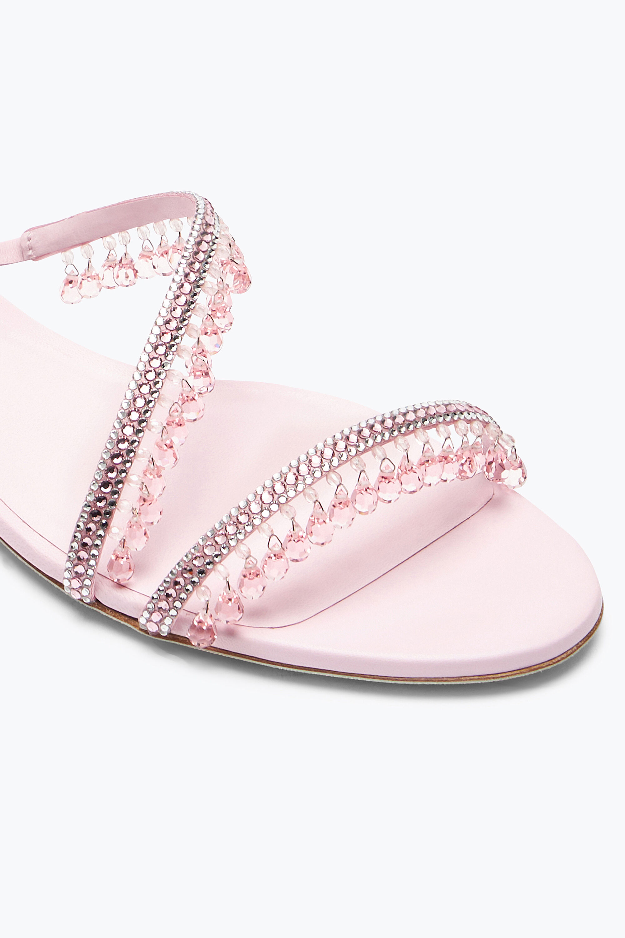 Jeweled Chandelier Barbie Pink Flat Sandal 10 | Rene Caovilla®