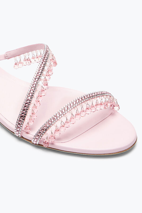 Chandelier 芭比粉色平底凉鞋 10