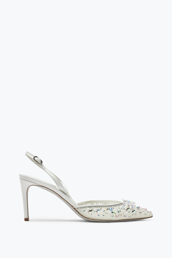 Wei&szlig;e Slingpumps Cinderella 75