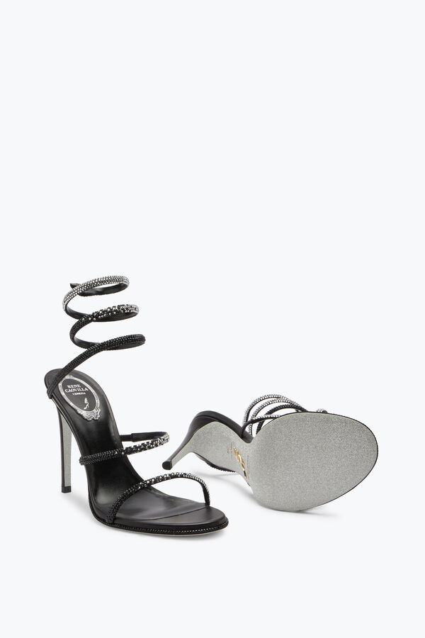 Cleo Sandal With Black And Silver Crystals 105