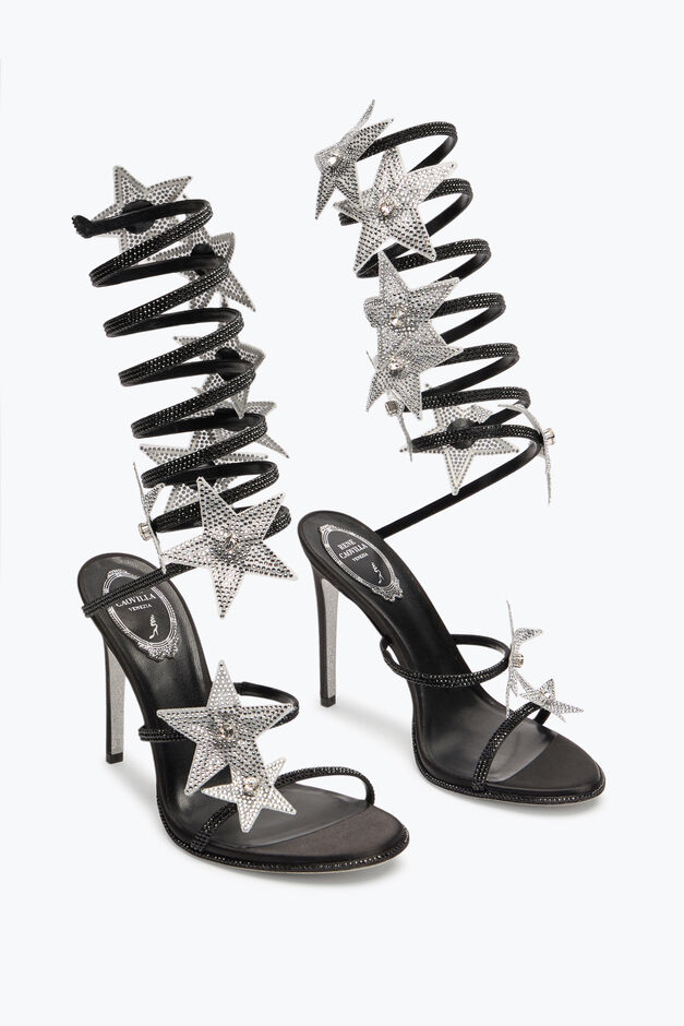 SUPER CLEO STAR BLACK & SILVER SANDAL 105 SUPER CLEO STAR BLACK & SILVER SANDAL 105