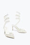 White Jewel Chandelier Pumps 75