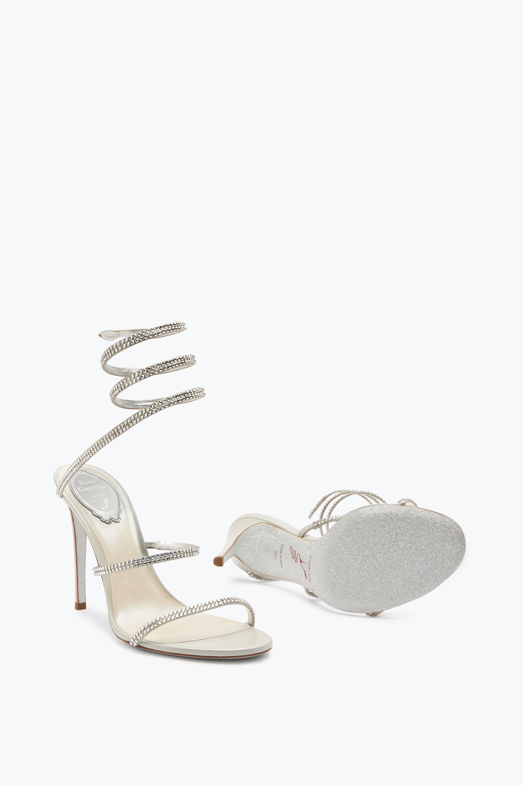 Grey strappy shoes sales