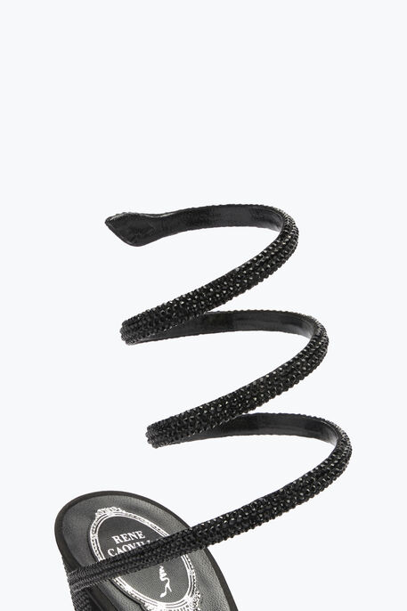 Cleo Crystal Black Platform Sandal