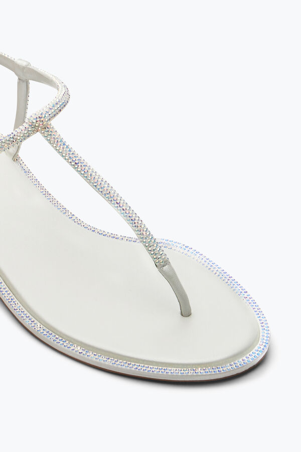 Diana White Sandal With Crystals 10