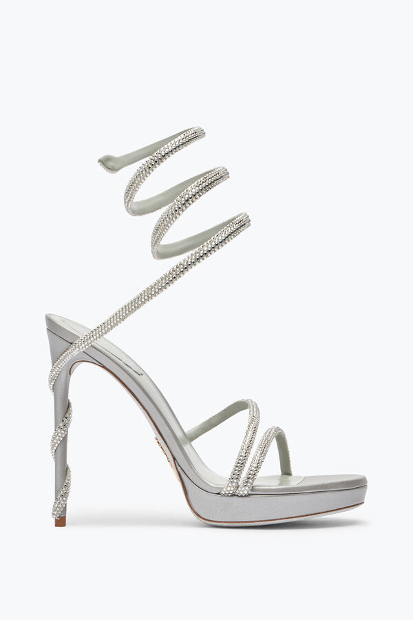 Margot Silver Platform Sandal 120