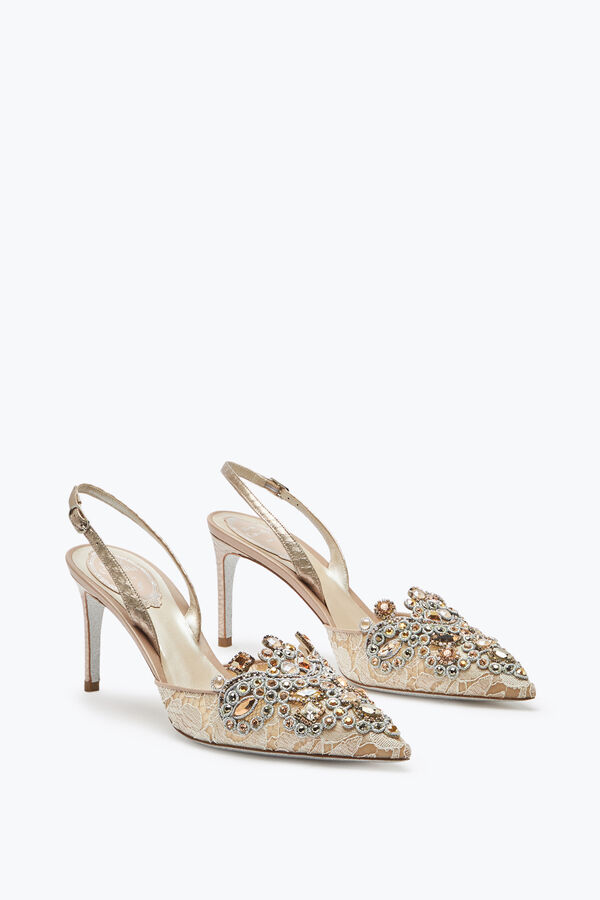 Slingback In Pizzo Oro Veneziana 75